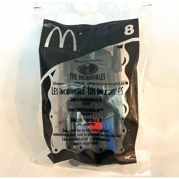 INCREDIMOBILE INCREDICAR Disney’s Incredibles Movie Toy Car McDonald’s #8 NEW - Picture 2 of 3